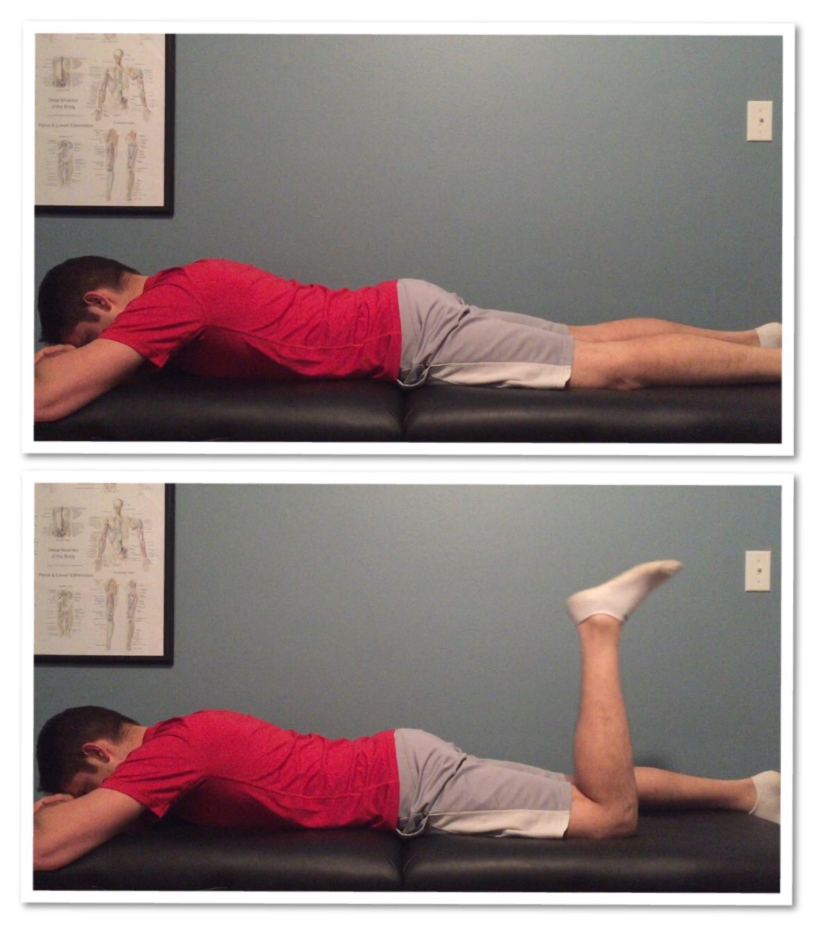 prone knee flexion