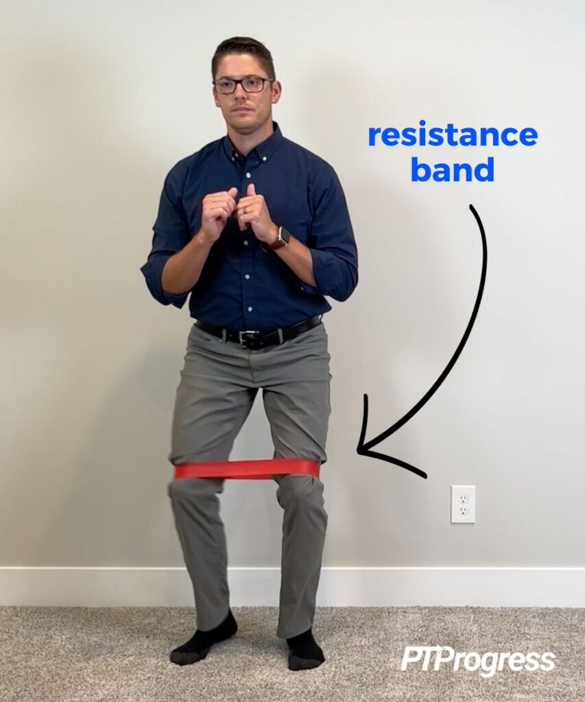 resistance band total knee replacement exercises