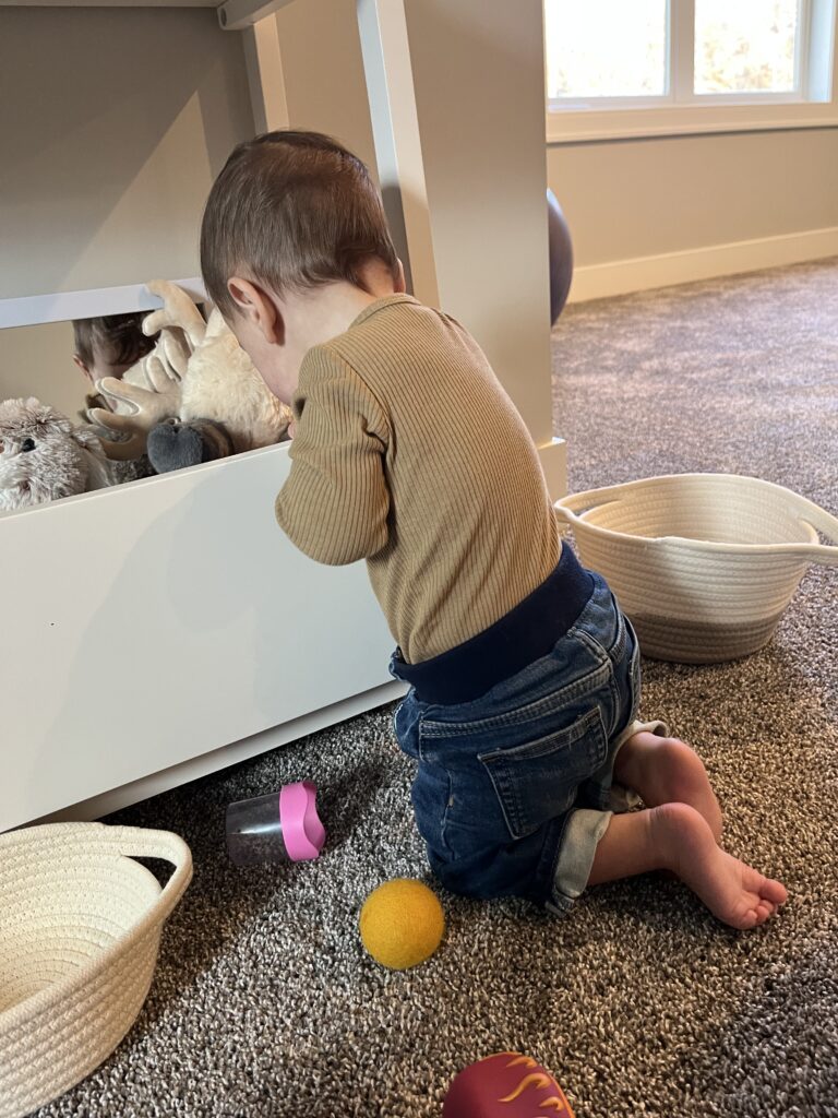 8-month-old kneeling