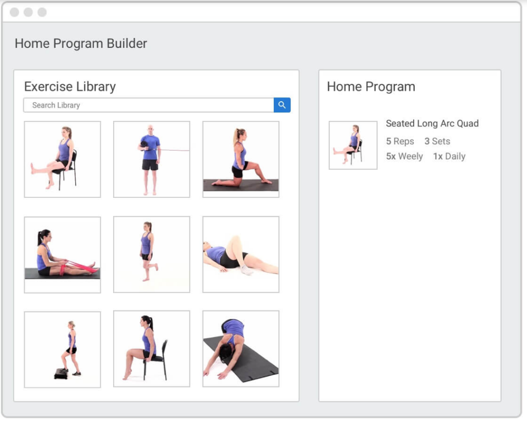 home exercise program builder